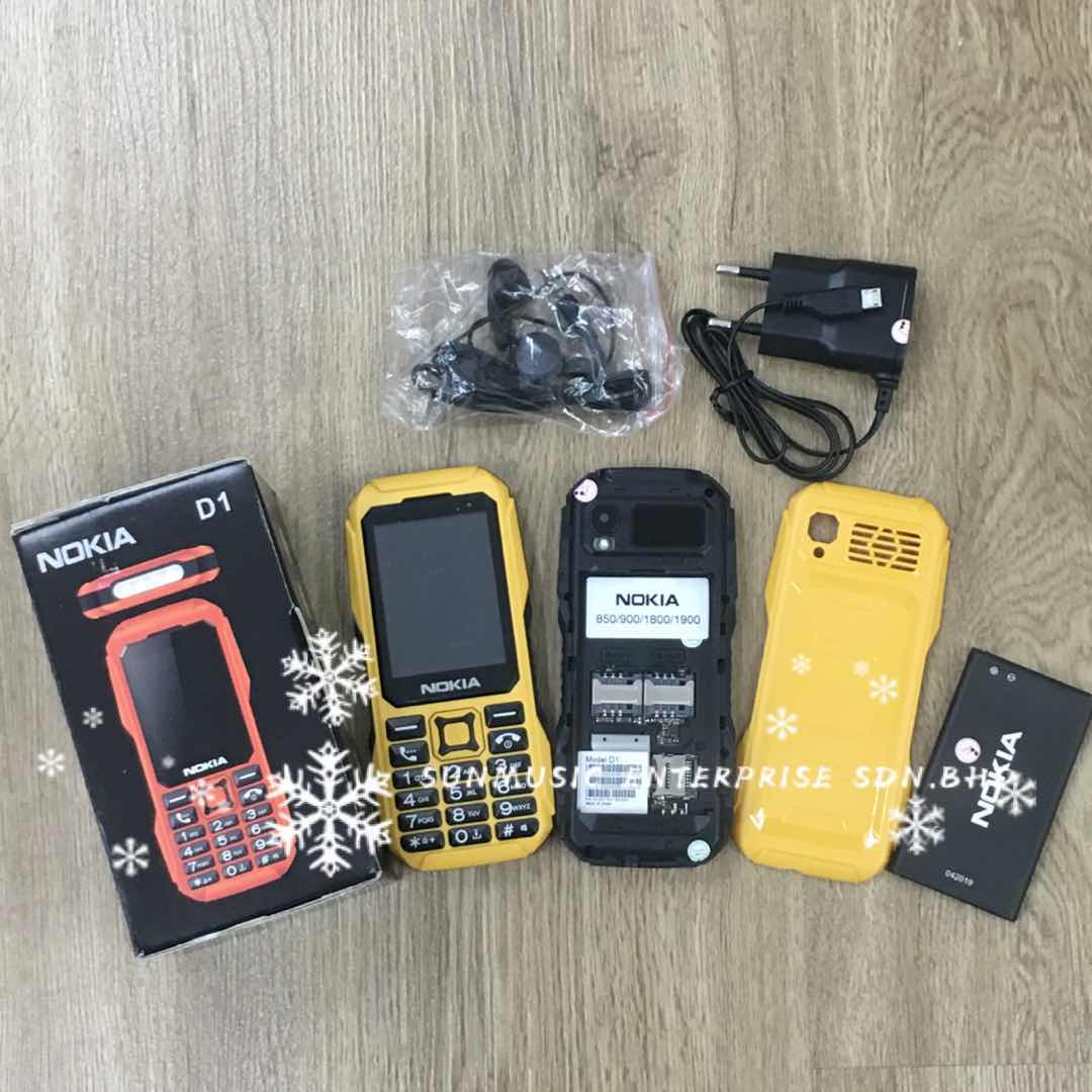 (Yellow)NOKIA D1 DUAL-SIM BASIC PHONE IMPORT REFURBISHED(READY STOCK)